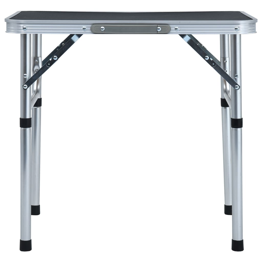 Table pliable de camping Gris Aluminium 60x45 cm