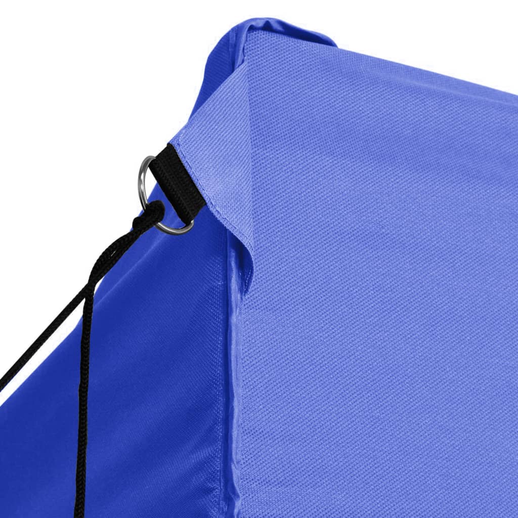 Tente de réception pliable avec 4 parois 3x4 m Acier Bleu