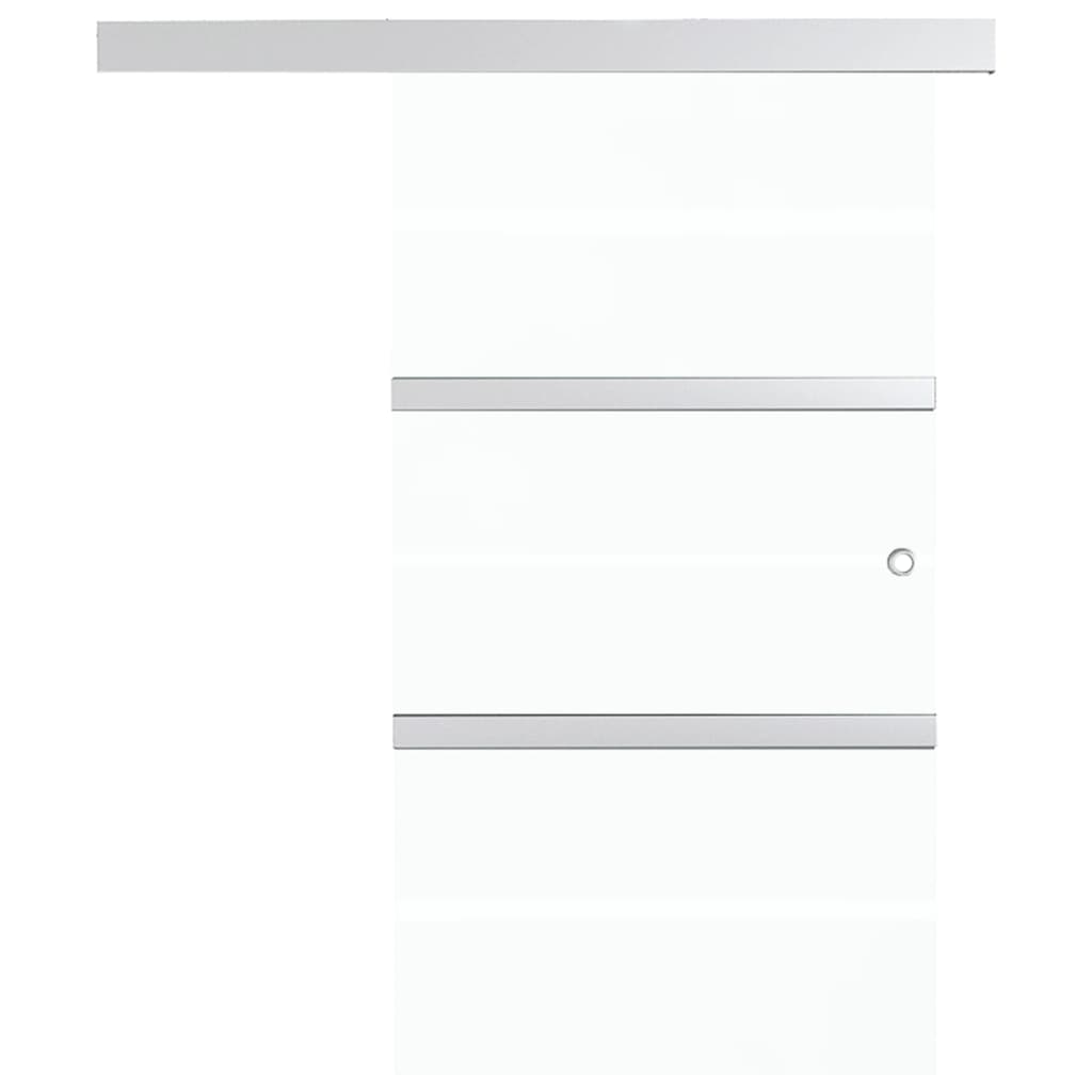 Porte coulissante Verre ESG et aluminium 102,5x205 cm Argenté